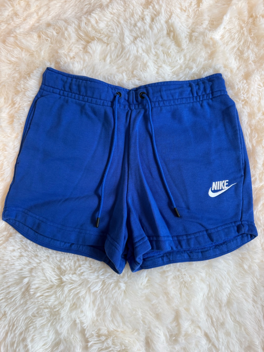 Nike Royal Blue Drawstring Fleece Shorts